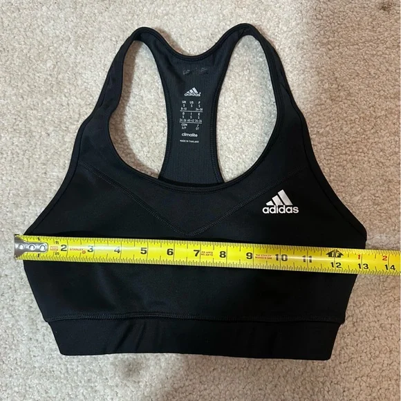 Adidas Women's Black Climalite TechFit Sports Bra Size Small - Picture 9 of 11